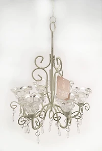 13'' Crystal Blooms Candle Chandelier