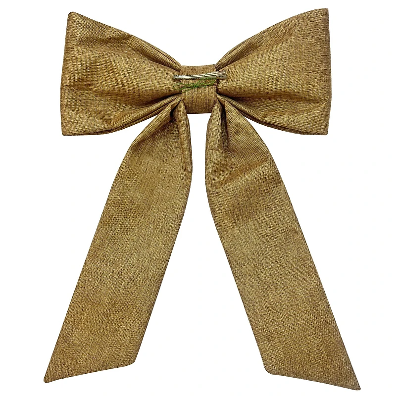 30" Faux Linen Shimmer Puffy Tree Bow by Celebrate It®