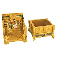 7" King Tut's Golden Throne Treasure Box