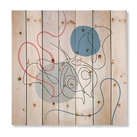 Designart - Butterfly One Line Drawing On Cubism Shapes II