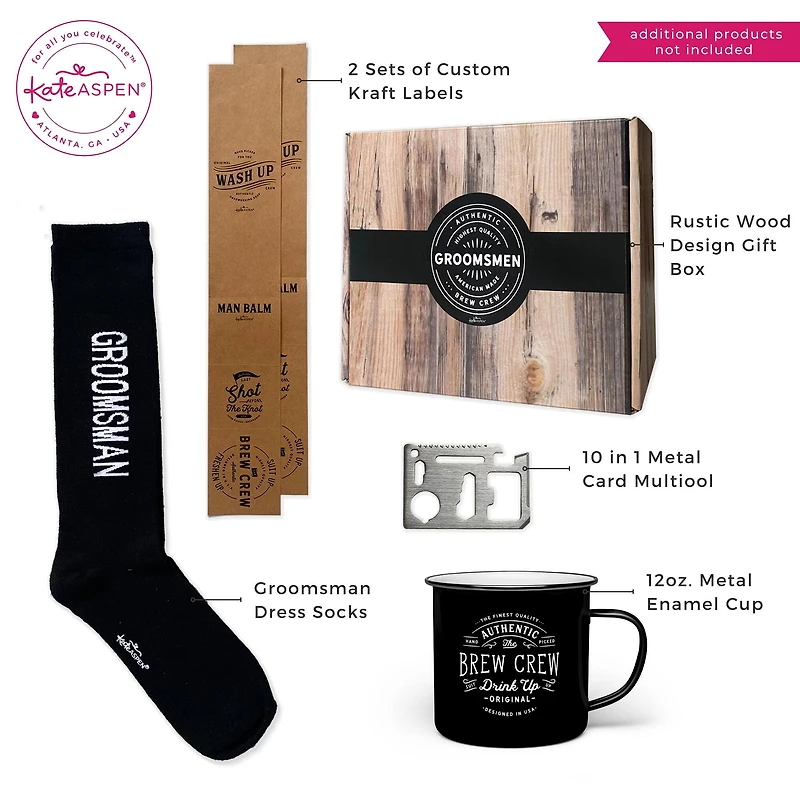 Kate Aspen® Brew Crew Groomsman Gift Box Kit