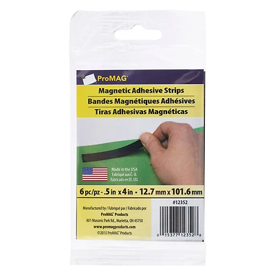 Pro MAG® Magnetic Adhesive Strips, 1/2" x 4"