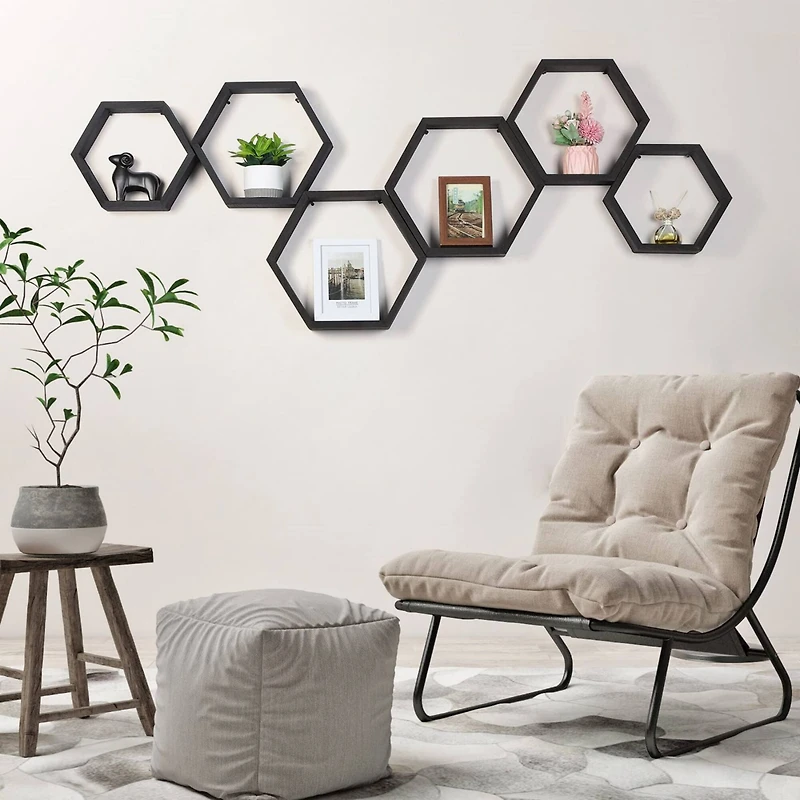 NEX™ Hexagon Floating Shelf Set