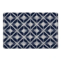 Navy and Gray Diamond 27" x 18" Floor Mat