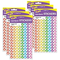 Trend Enterprises® superSpots® Rainbow Gel Stickers, 6 Packs of 800ct.