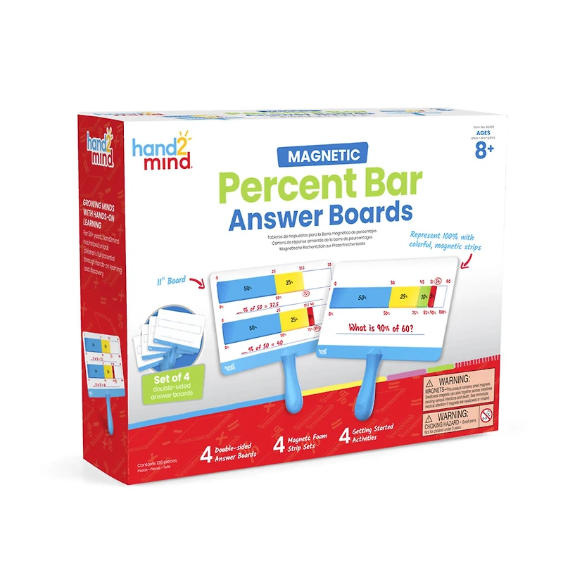 hand2mind® Magnetic Percent Bars Classroom Set