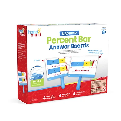 hand2mind® Magnetic Percent Bars Classroom Set
