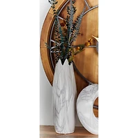 White Stoneware Contemporary Vase