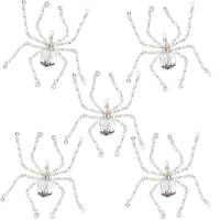 Solid Oak Nostalgic Christmas Silvery Christmas Spiders Beaded Crystal Ornament Kit