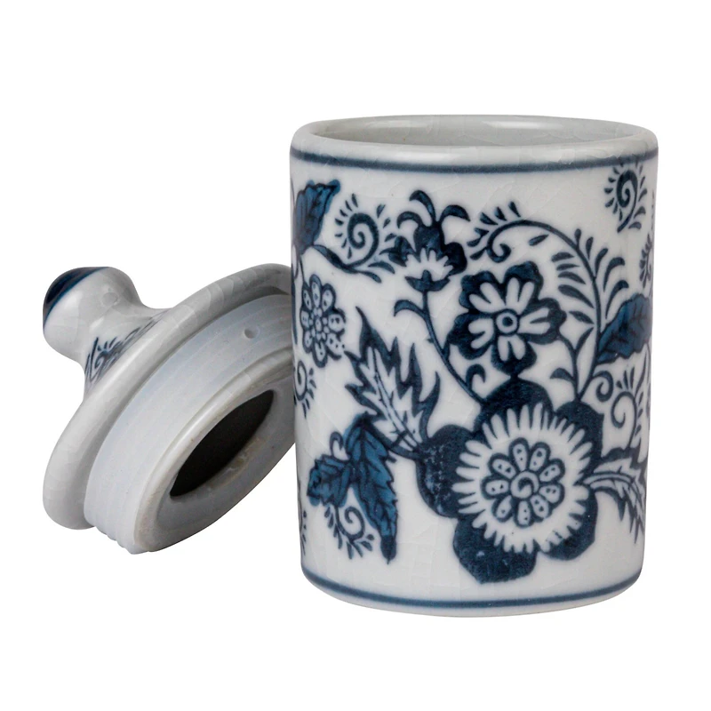 Hello Honey® 4.5" Blue Blossom Enchantment Stoneware Jar Set