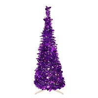 4ft. Pre-Lit Tinsel Pop-Up Artificial Christmas Tree
