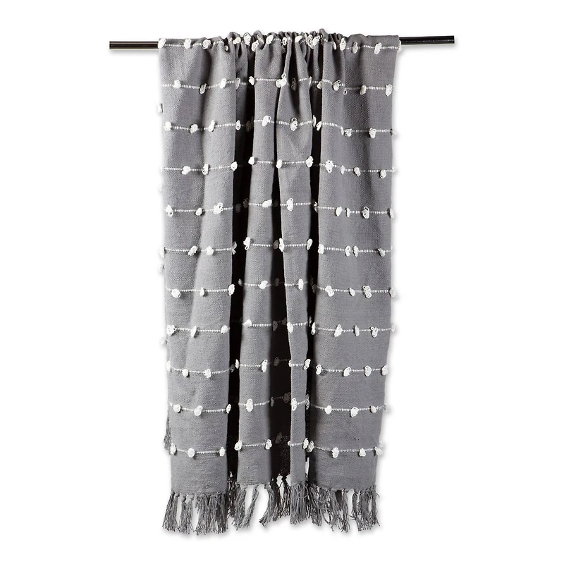 DII® Gray Woven Loop Throw