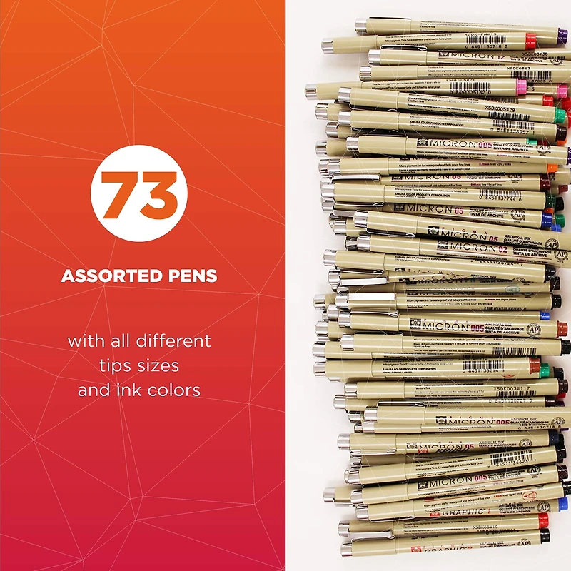 Pigma® 73 Pen Set with Reusable Storage Case