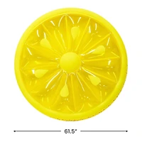 Pool Central 5ft. Inflatable Lemon Fruit Slice Lounger Raft
