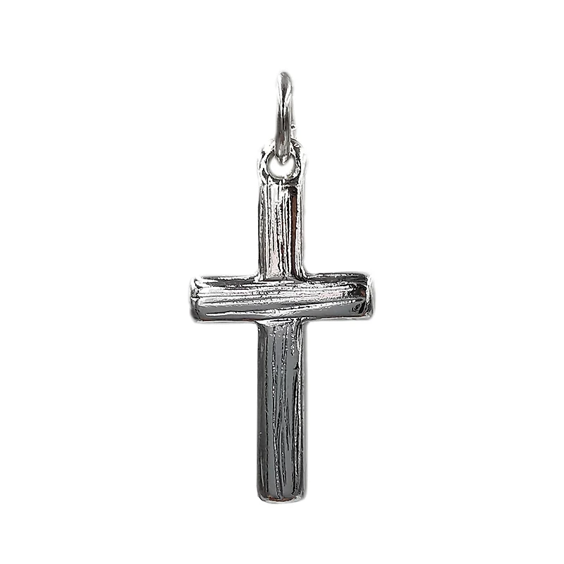 Charmalong™ Silver Plated Pavé Cross Charm by Bead Landing™