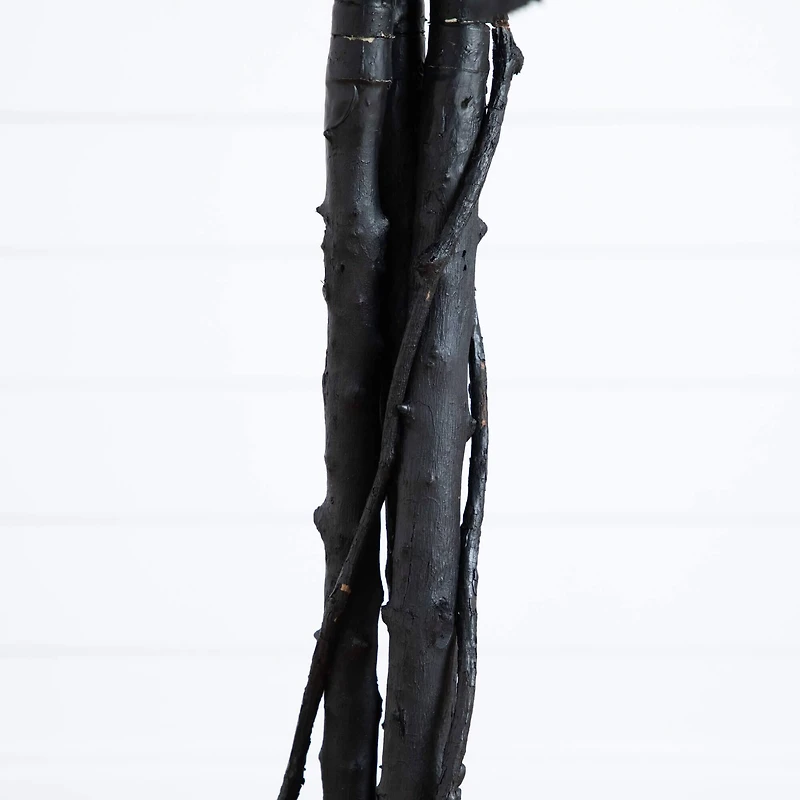 5ft. Artificial Halloween Black Maple Tree with Natural Trunk