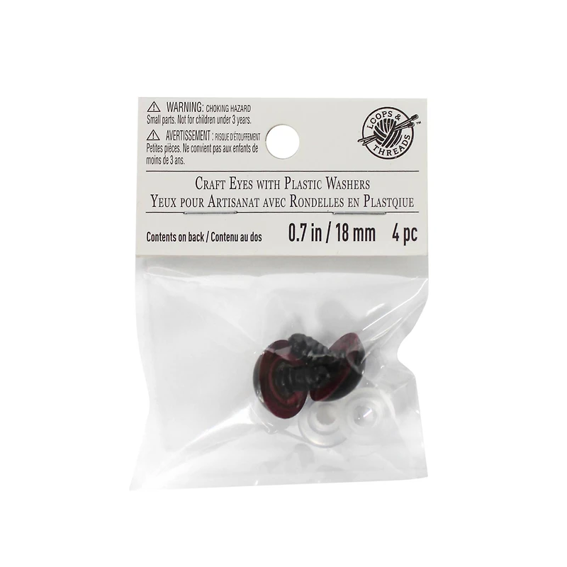 Craft Eyes with Plastic Washers by Loops & Threads™
