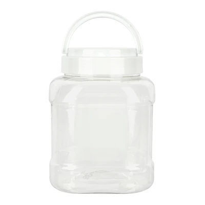 Clear Plastic Jar with Handle by Bead Landing
