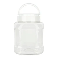 Clear Plastic Jar with Handle by Bead Landing