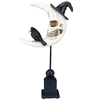 Design Toscano 16" Warlock's Raven Moon Halloween Statue
