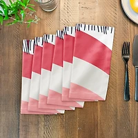 Funky Wave Pattern 10" x 10" Cotton Twill Napkin