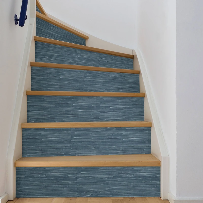 NuWallpaper Navy Grassweave Peel & Stick Wallpaper