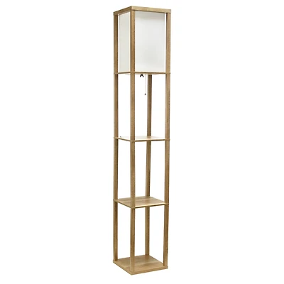 Simple Designs 5.2ft. Modern 3-Tier Floor Lamp Storage Shelf