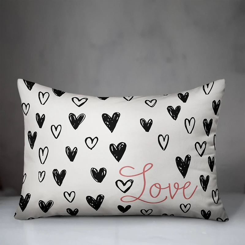 Simple Heart Love Throw Pillow