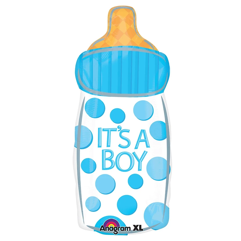 23" Boy Baby Bottle Mylar Balloon