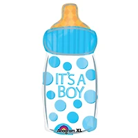 23" Boy Baby Bottle Mylar Balloon