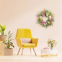 26" Artificial Hydrangea & Dogwood Floral Spring Wreath