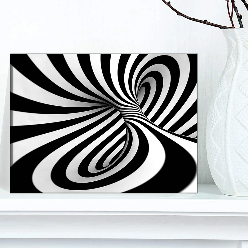 Designart - Spiral Black n White