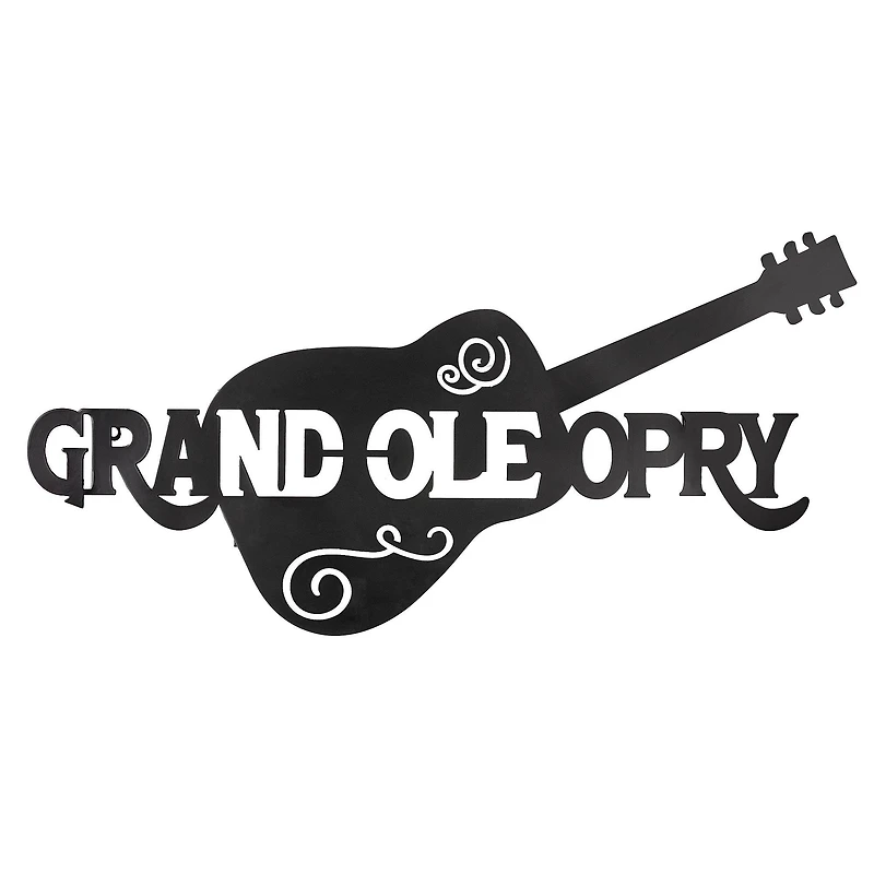 American Art Decor Grand Ole Opry laser Cut Guitar Metal Sign Featuring Back Lit LED - 36" x 17.6"