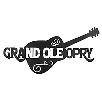 American Art Decor Grand Ole Opry laser Cut Guitar Metal Sign Featuring Back Lit LED - 36" x 17.6"