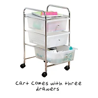 Honey Can Do 3 Drawer Plastic Storage Cart