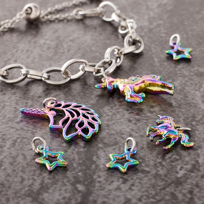 Oil Slick Unicorn Charm Set by Bead Landing™