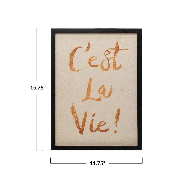 Hello Honey® C'est La Vie Wood Framed Wall Décor