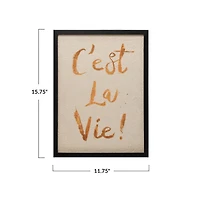 Hello Honey® C'est La Vie Wood Framed Wall Décor