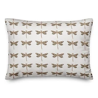 Dragonfly Pattern 14" x 20" Throw Pillow