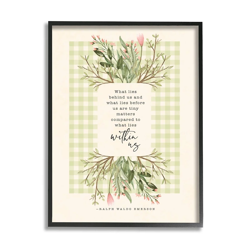 Stupell Industries What Lies Behind Us Phrase Motivational Living Today Framed Wall Art