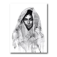 Designart - Monochrome Portrait of Young Indian Woman I