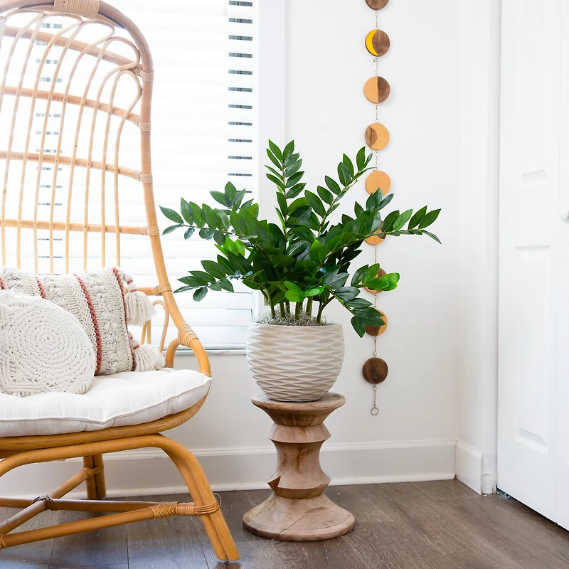 28" Artificial Zamioculcas Plant with Decorative Planter