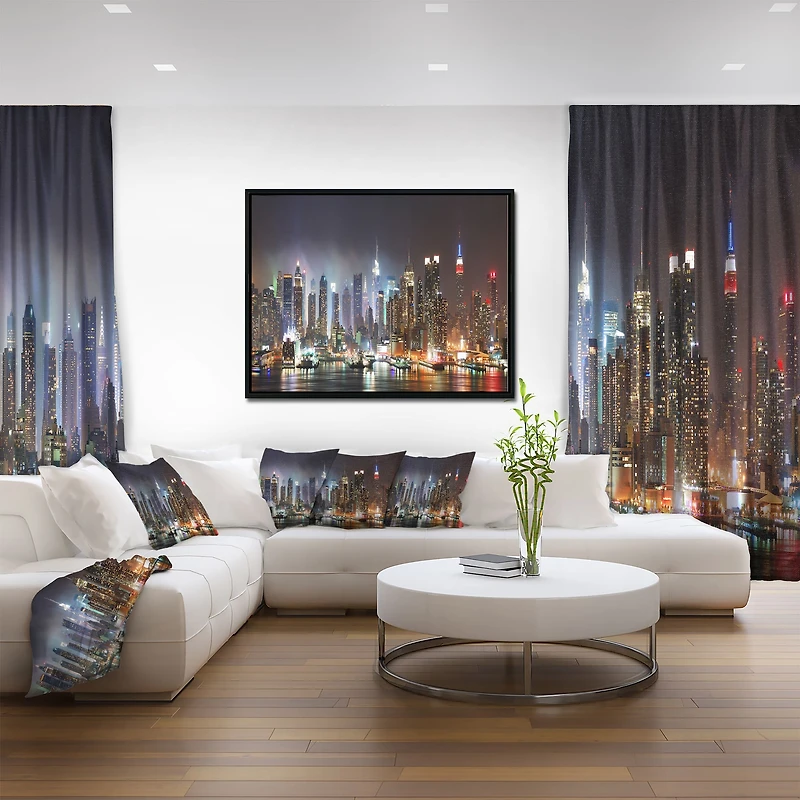 Designart - Lit NYC Manhattan Skyline