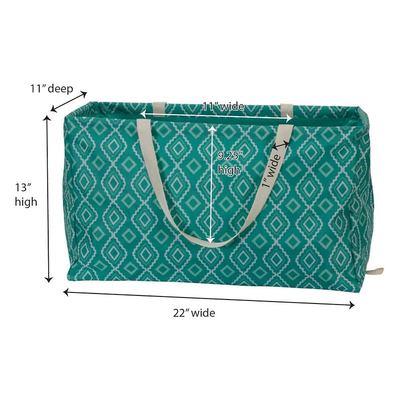 Household Essentials Krush® Teal Geometric Canvas Utility Tote