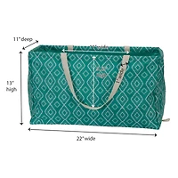 Household Essentials Krush® Teal Geometric Canvas Utility Tote