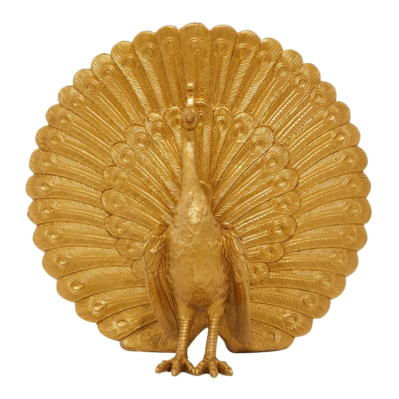 Gold Polystone Glam Sculpture, 20" x 18"