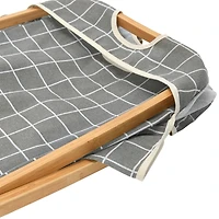 Household Essentials Krussh Bamboo X Frame Hamper (Gray)