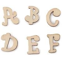 3/4" Curlz Wood Letters, 54ct. by Make Market®