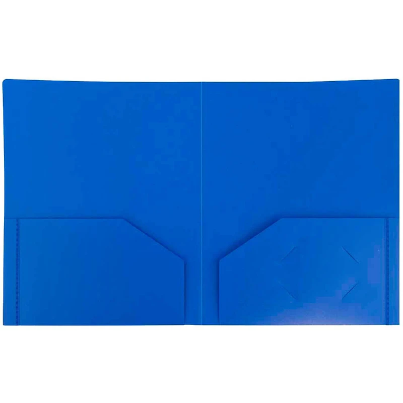 JAM Paper Heavy Duty Plastic 2 Pocket File Folder