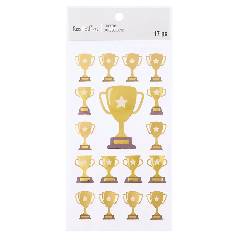 Gold Trophy Dimensional Stickers by Recollections™